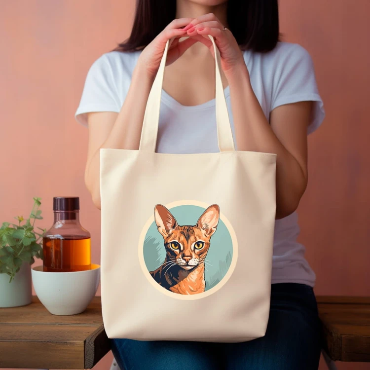 TORBA shopper "Abyssinian cat" Bawełniana