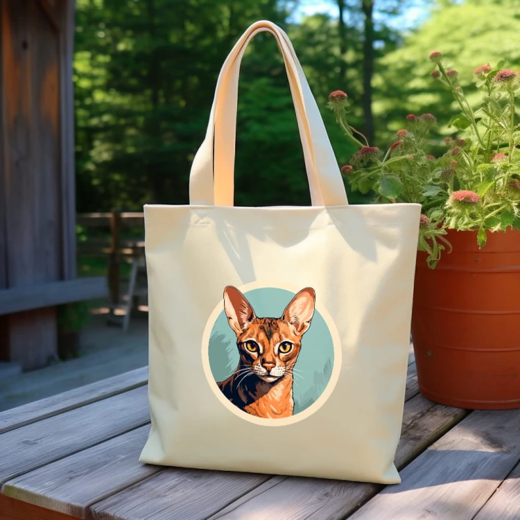 TORBA shopper "Abyssinian cat" Bawełniana