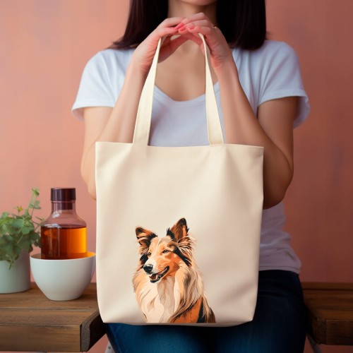 TORBA shopper "Shetland Sheepdog" Bawełniana