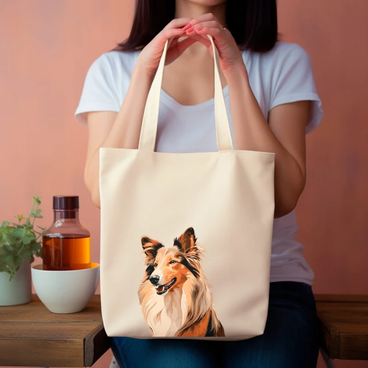 TORBA shopper "Shetland Sheepdog" Bawełniana