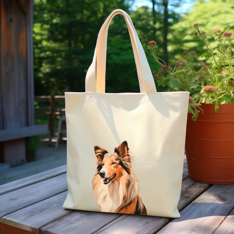 TORBA shopper "Shetland Sheepdog" Bawełniana