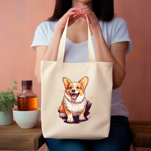 TORBA shopper "Corgi" Bawełniana