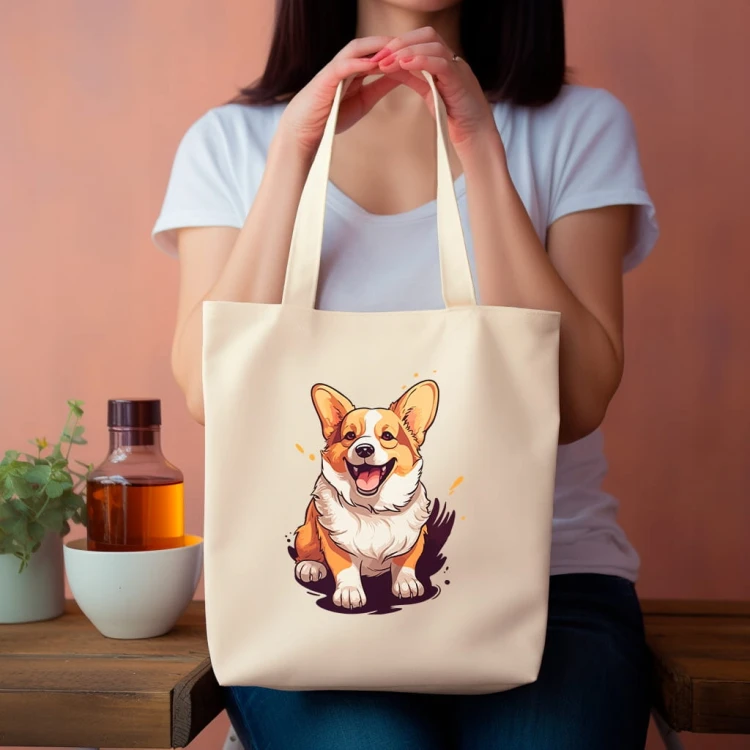 TORBA shopper "Corgi" Bawełniana