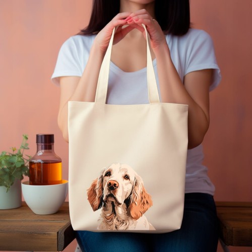 TORBA shopper "Clumber Spaniel" Bawełniana
