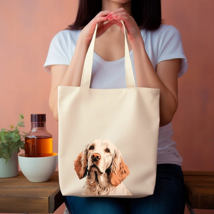 TORBA shopper "Clumber Spaniel" Bawełniana
