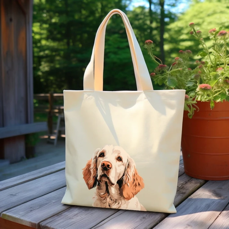 TORBA shopper "Clumber Spaniel" Bawełniana