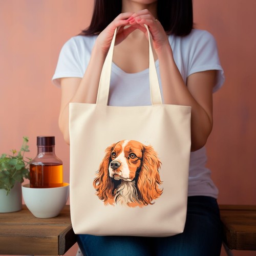 TORBA shopper "Cavalier King Charles Spaniel" Bawełniana