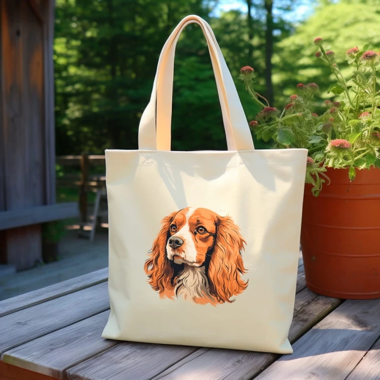TORBA shopper "Cavalier King Charles Spaniel" Bawełniana