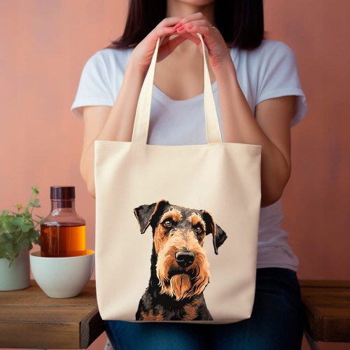TORBA shopper "Airedale Terrier" Bawełniana
