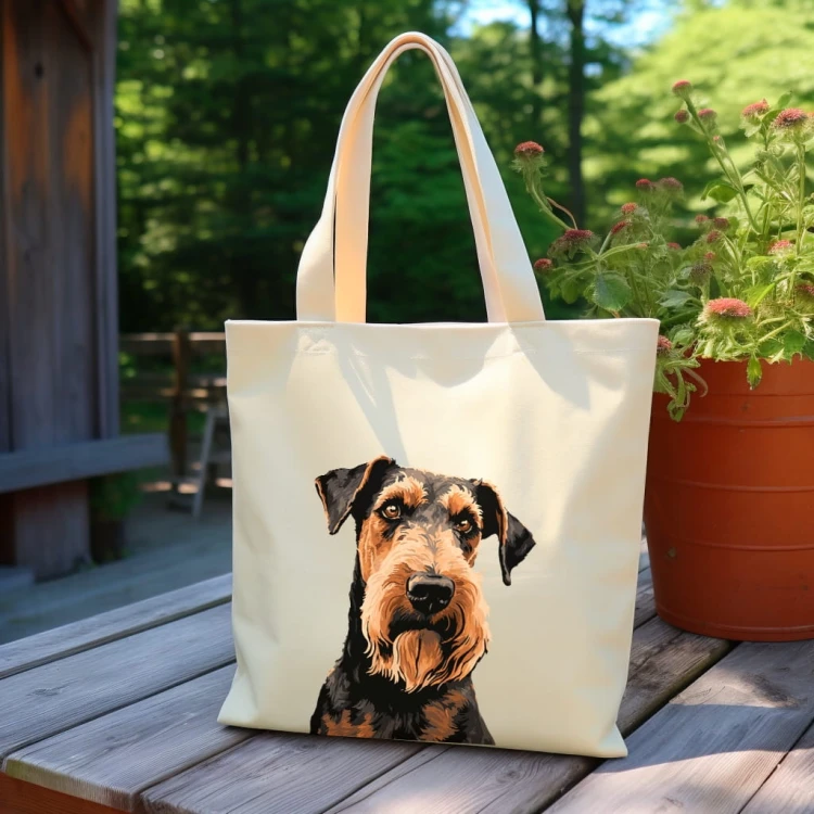 TORBA shopper "Airedale Terrier" Bawełniana