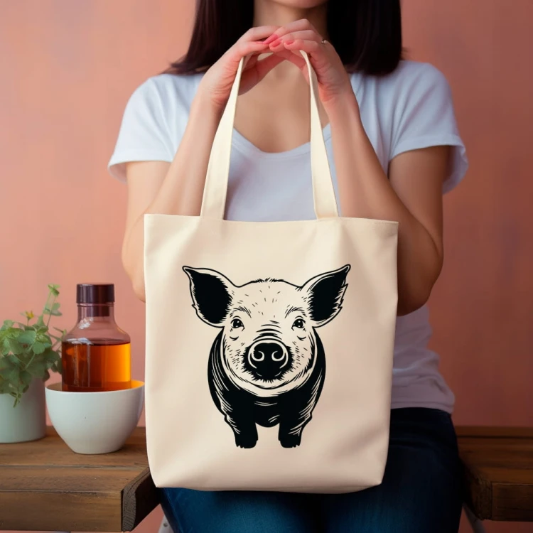 TORBA shopper "Świnka" Bawełniana