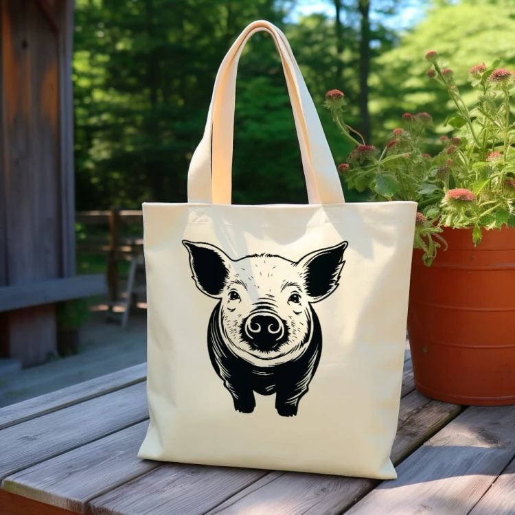 TORBA shopper "Świnka" Bawełniana