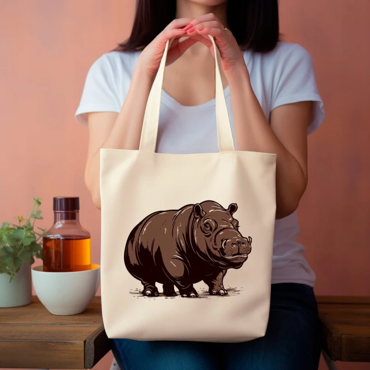 TORBA shopper "Hipopotam" Bawełniana