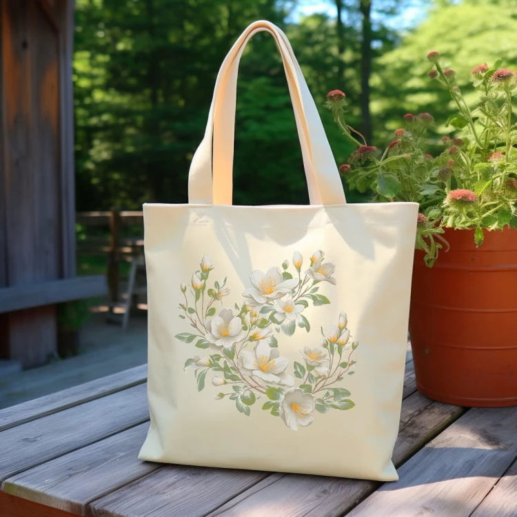 TORBA "Jasminowa Elegancja" Bawełniana