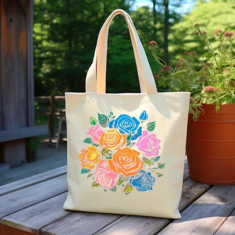 TORBA "Rose Elegance Shopper" Bawełniana