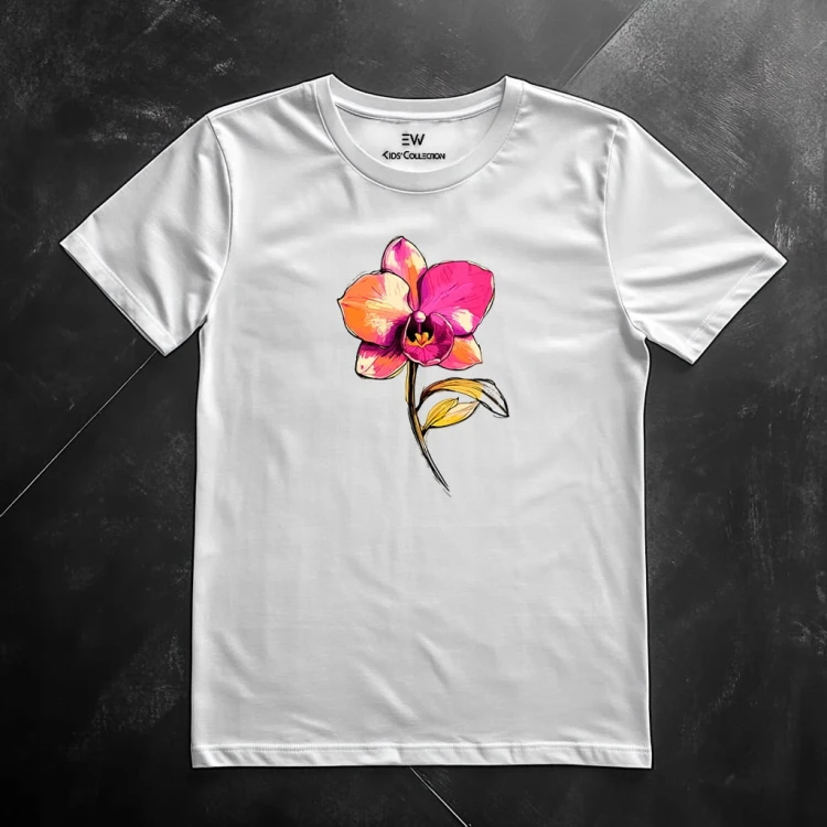 Koszulka dla dziecka "Orchidea" Bawełna