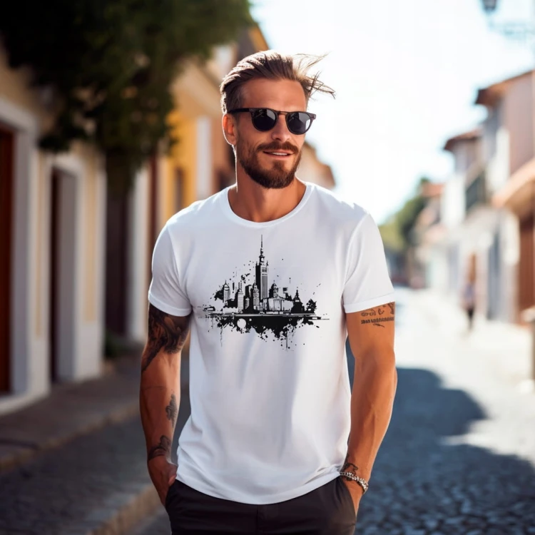 Koszulka T-shirt "Warszawa" Bawełna