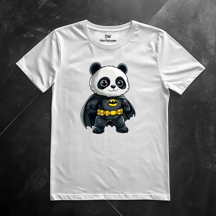 Koszulka dla dziecka "Panda Batman" Bawełna