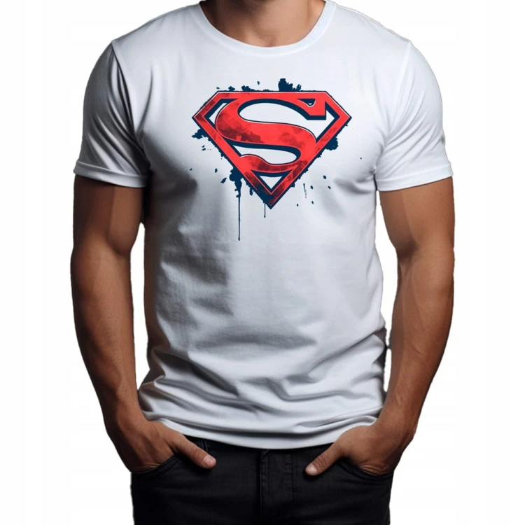 Nowoczesny T-shirt "Superman LOGO" Bawełna