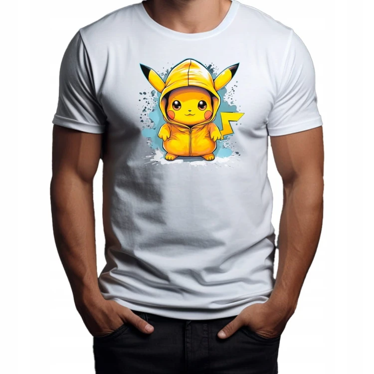 Nowoczesny T-shirt "Pikachu" Bawełna