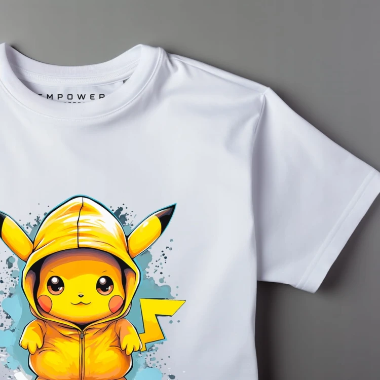 Nowoczesny T-shirt "Pikachu" Bawełna