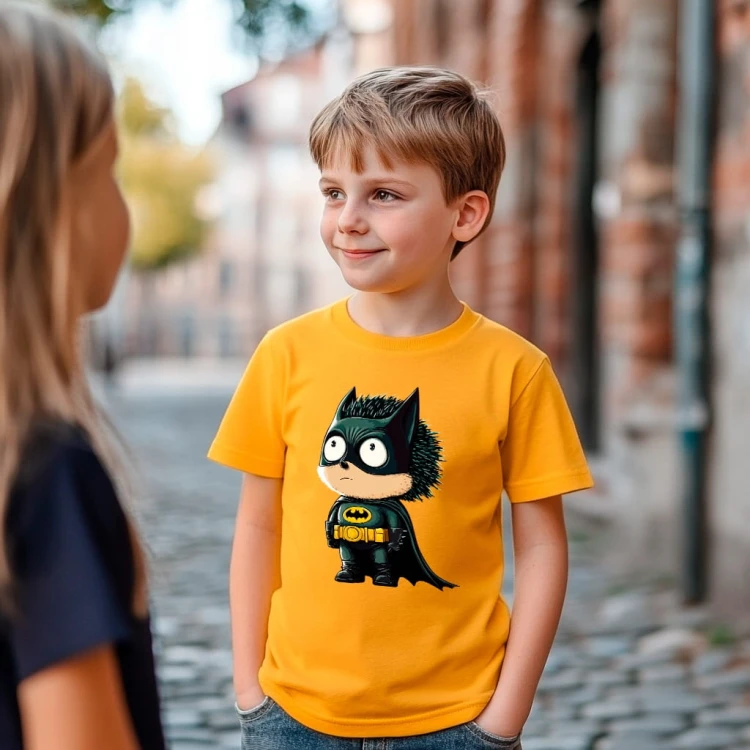Koszulka dla dziecka "Jeżyk Batman" Bawełna