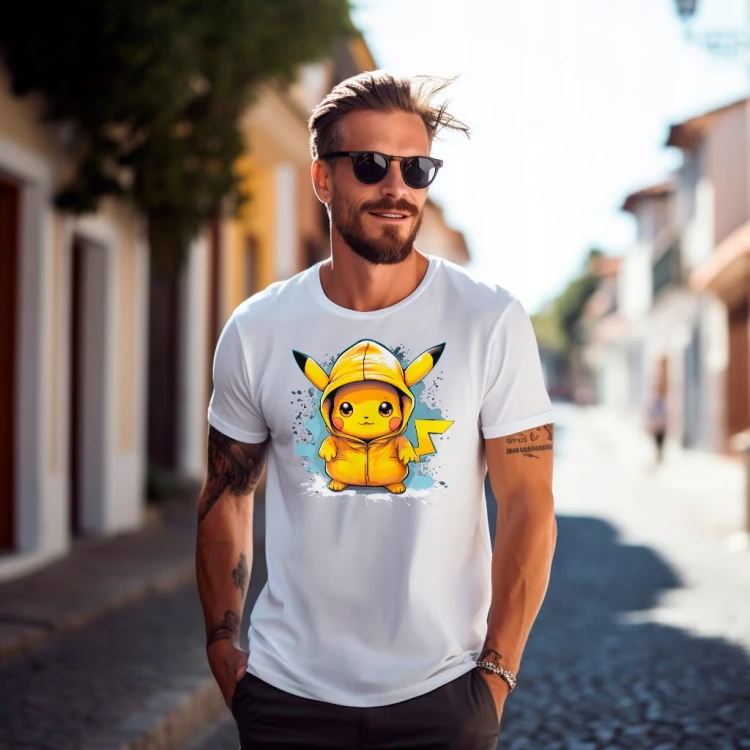 Nowoczesny T-shirt "Pikachu" Bawełna