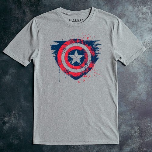 Nowoczesny T-shirt "Captain America LOGO" Bawełna