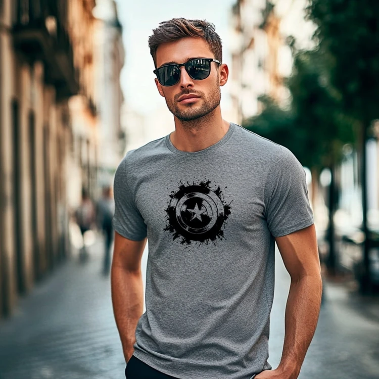 Koszulka T-shirt "Captain America LOGO" Bawełna
