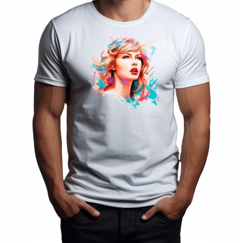 Nowoczesny T-shirt "Taylor Swift" Bawełna