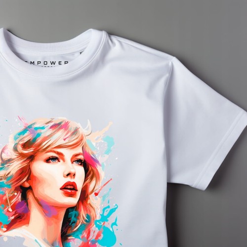 Nowoczesny T-shirt "Taylor Swift" Bawełna
