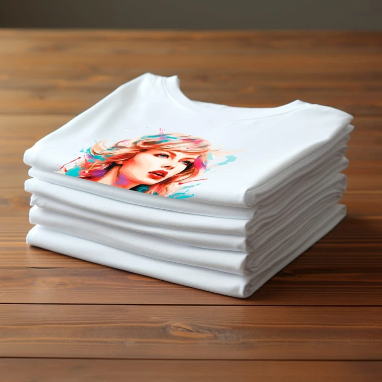 Nowoczesny T-shirt "Taylor Swift" Bawełna