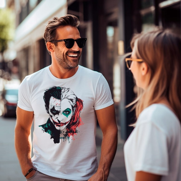 Koszulka T-shirt "Joker i Harley Quinn" Bawełna