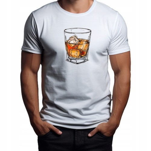 Nowoczesny T-shirt "Whisky" Bawełna