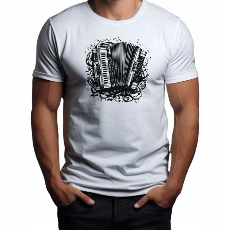 Koszulka T-shirt "Accordion" Bawełna