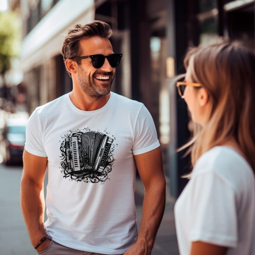 Koszulka T-shirt "Accordion" Bawełna