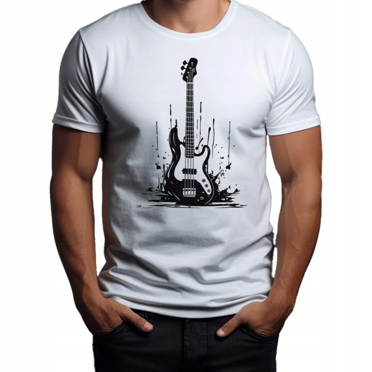 Koszulka T-shirt "Bass Guitar" Bawełna