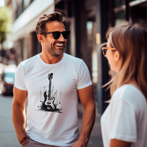 Koszulka T-shirt "Bass Guitar" Bawełna