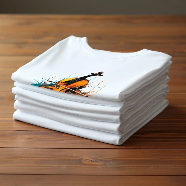 Nowoczesny T-shirt "Wiolonczela" Bawełna
