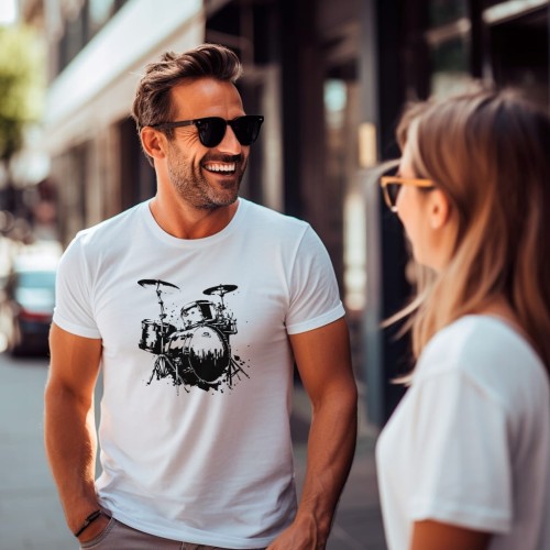 Koszulka T-shirt "Drums" Bawełna