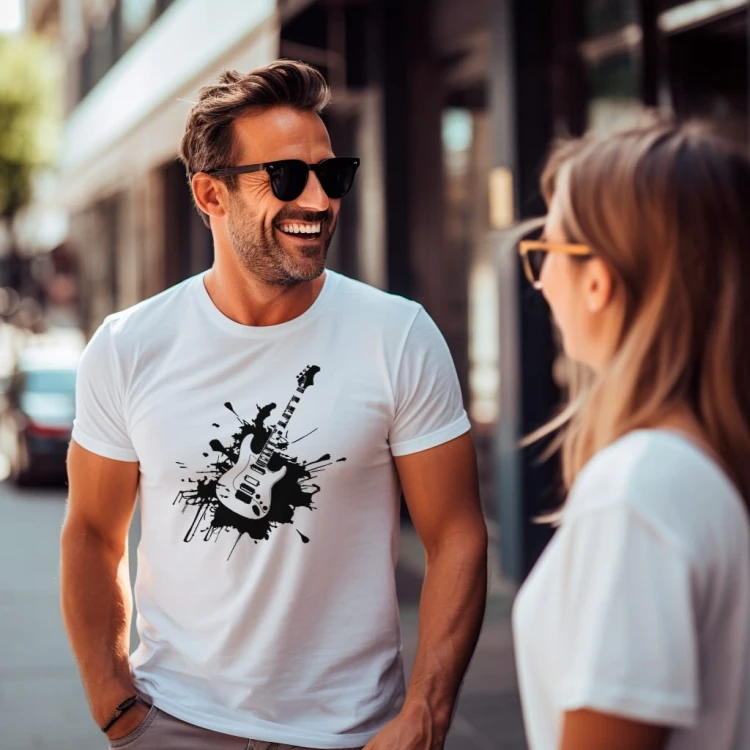 Koszulka T-shirt "Gitara" Bawełna