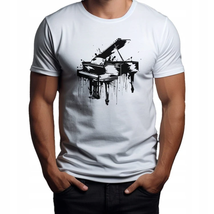 Koszulka T-shirt "Piano" Bawełna