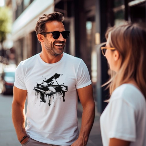 Koszulka T-shirt "Piano" Bawełna