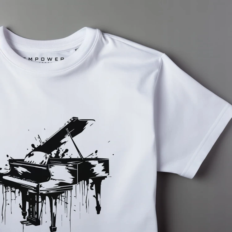 Koszulka T-shirt "Piano" Bawełna