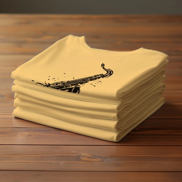 Koszulka T-shirt "Saxophone" Bawełna