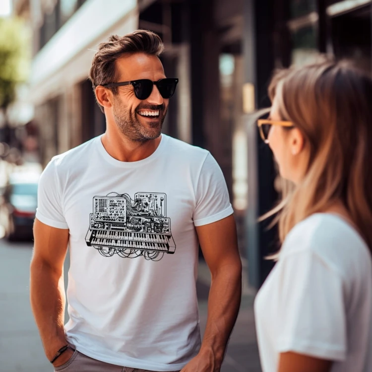Koszulka T-shirt "Synthesizer" Bawełna