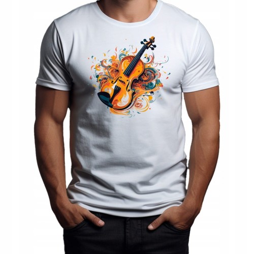 Koszulka T-shirt "Violin" Bawełna