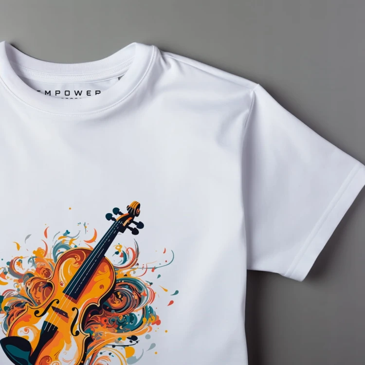 Koszulka T-shirt "Violin" Bawełna