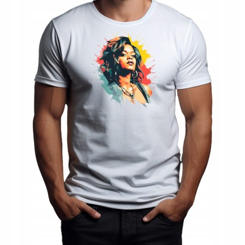 Nowoczesny T-shirt "Rihanna" Bawełna