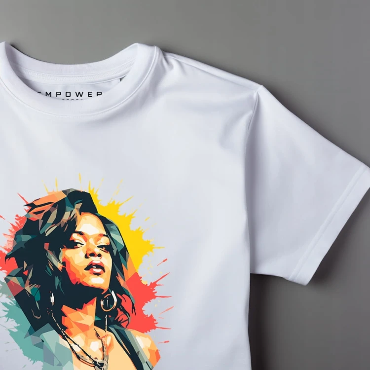 Nowoczesny T-shirt "Rihanna" Bawełna